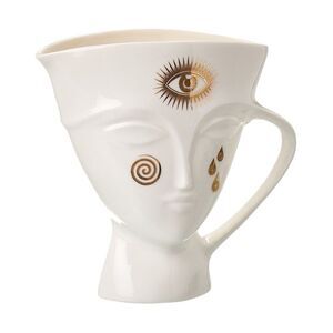 Jonathan Adler Gilded Giuliette Pitcher, White